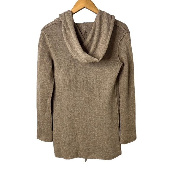 Vince Cardigan Hooded Sweater Tan Size Small Open Front - Picture 2 of 6